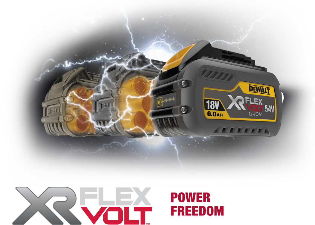 Dewalt Flexvolt - Dewalt Xr Flex Volt (1053x752), Png Download