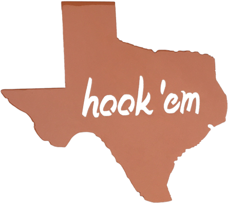 Texas Hook 'em Horns Texas Longhorns Wall Art - Texas Longhorns Hook Em Horns (1000x400), Png Download