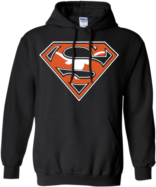 Superman Texas Longhorns T Shirt Hoodie - Backwoods Hoodie (600x600), Png Download