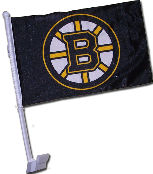 Boston Bruins Window Mounted Car Flag - Boston Bruins (500x569), Png Download