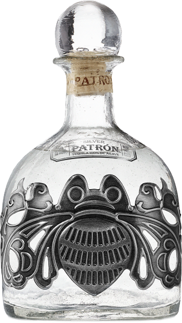 An Elegant Pewter Bee Design Makes This Extra Large - Patron Tequila Silver Limited Edition (358x635), Png Download