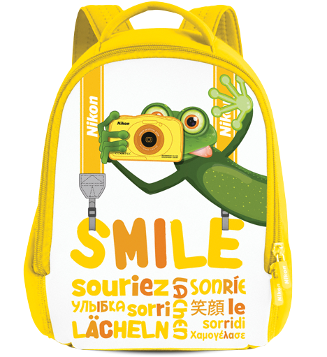Backpack Yellow - Nikon Coolpix W100 Family Kit (706x600), Png Download
