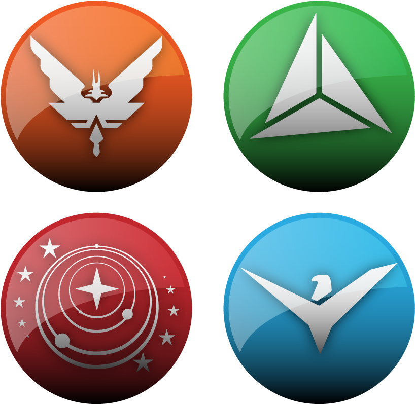 Glass Style Galactic Superpower Icons - Emblem (830x807), Png Download