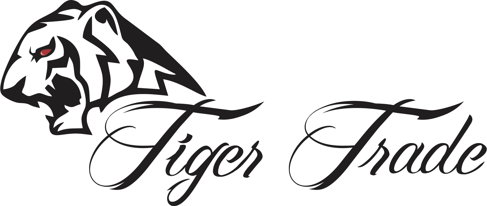 Tiger Logo - Tiger Logo Black And White Png (1868x792), Png Download