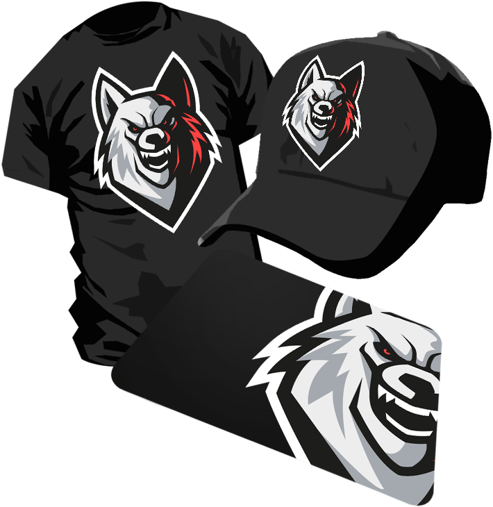 Clan Logo Vector Print L039 Mascot Wolf - Wolf Png Logo Clan (800x800), Png Download