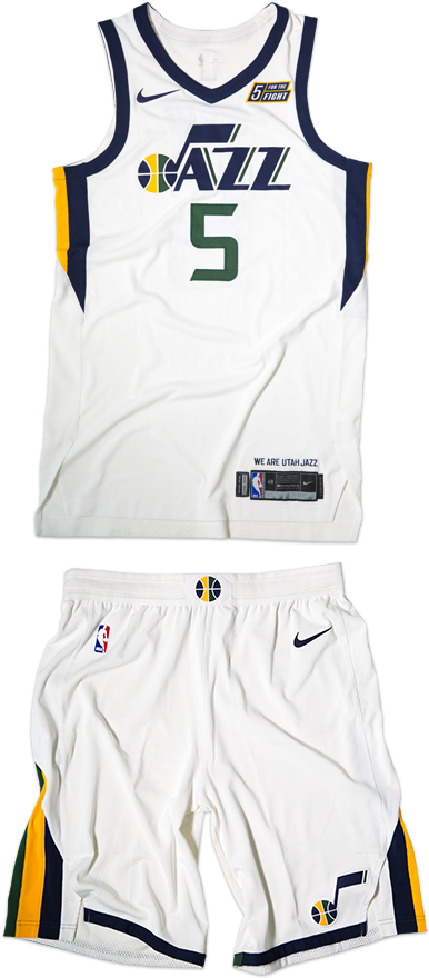 Full Look - Utah Jazz Nike Jersey (450x900), Png Download