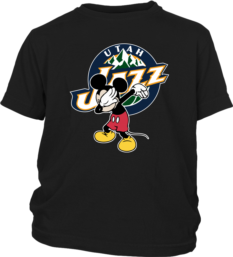 Utah Jazz Mickey Mouse Dabbing Nba Basketball Shirts - Louis Vuitton Mickey Mouse (1024x1024), Png Download