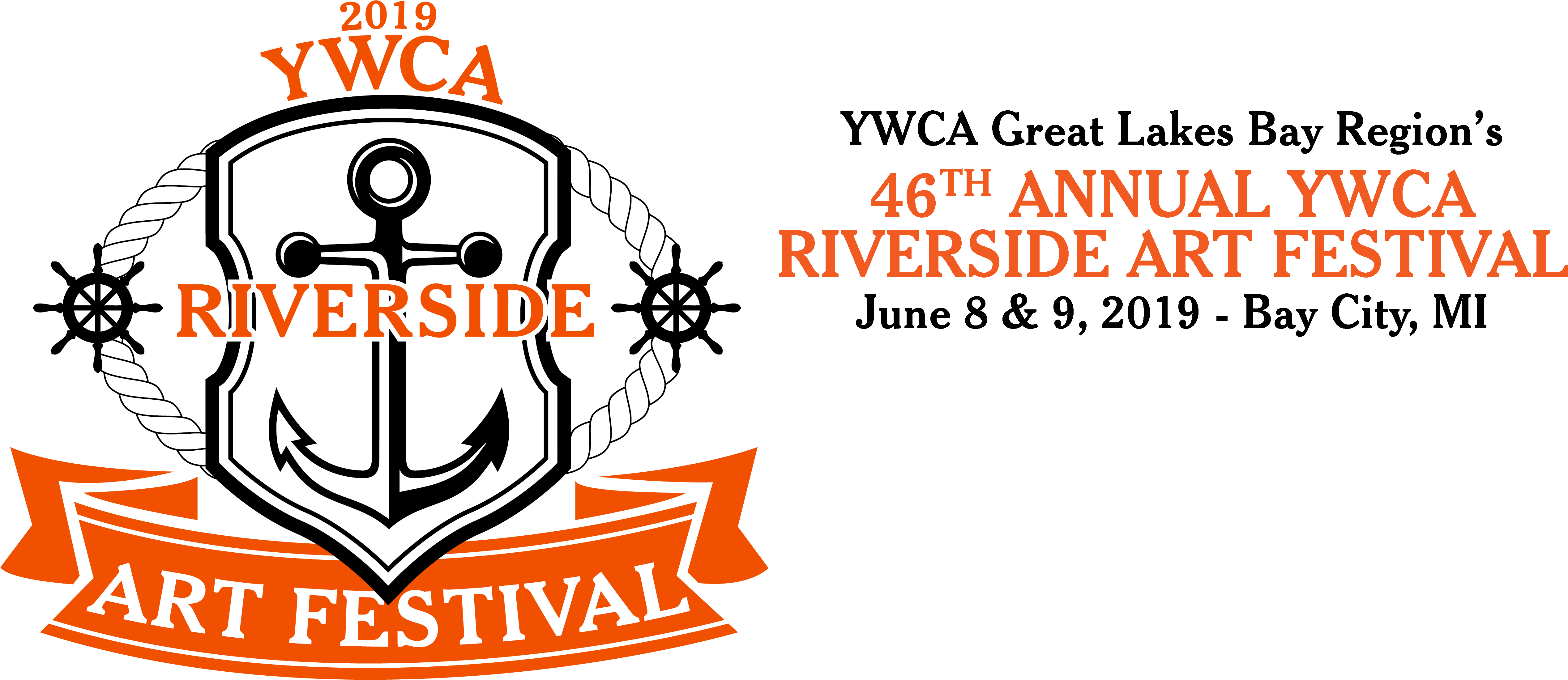 The Ywca Riverside Art Festival Is Ywca Great Lakes - Ywca Riverside Art Festival (5208x2500), Png Download