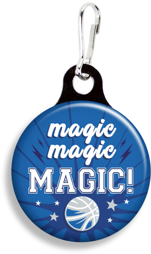 Orlando Magic Magic - Promotional Zoogee 1-1/8 Round Metal Zipper Pull Tag (353x530), Png Download