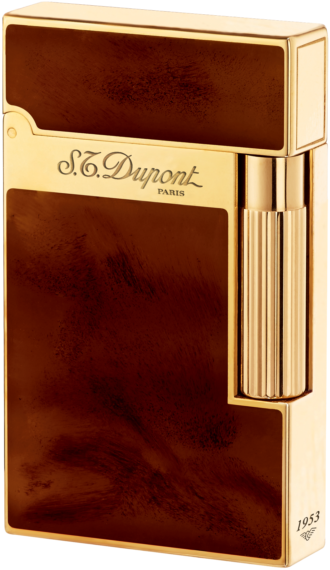 S.t. Dupont Atelier Ligne 2 Dark Brown Lacquer Lighter (2000x2000), Png Download