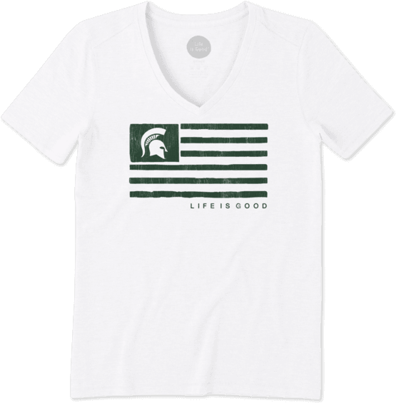Women's Michigan State Team Flag Cool - Ling Ling 40 Hours (570x570), Png Download