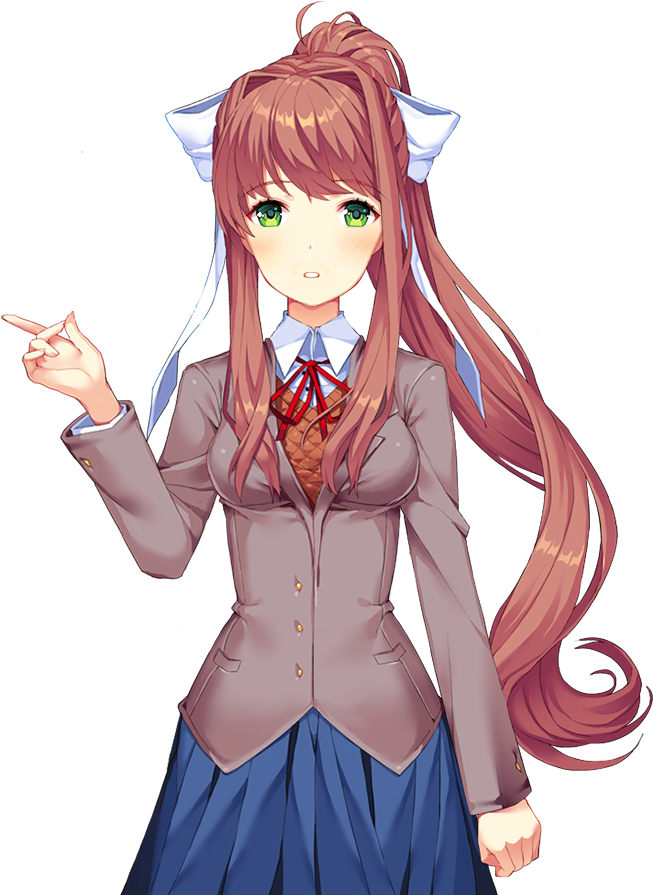 This Prolly Isn't Needed, Doki Doki Literature Club - Doki Doki Literature Club Monika Ddlc (960x960), Png Download