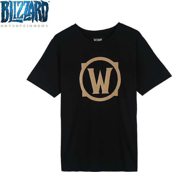 Blizzard World Of Warcraft Logo Icon Bronzing Short - T-shirt (800x800), Png Download