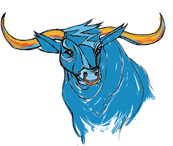 Illustrations Portfolio - Bull (600x517), Png Download