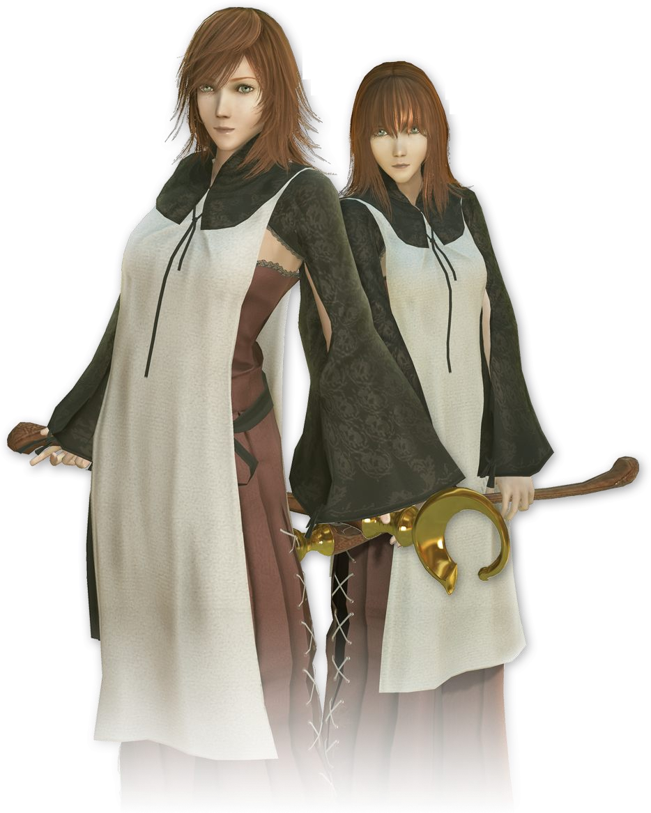 Nier Devola & Popola Render - Debola Popola Nier (934x1167), Png Download