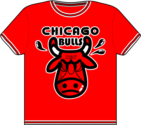 Using My Character "cowly" I Created My Own Version - Chicago Bulls (600x600), Png Download