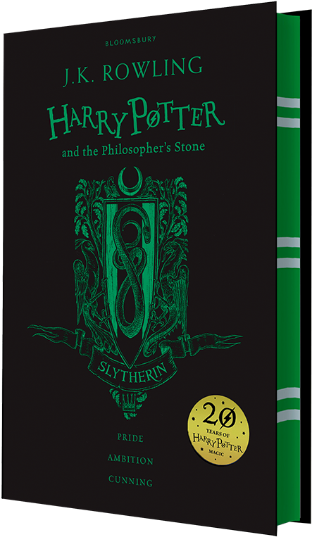 Media Of Harry Potter And The Philosopher's Stone Slytherin - 20th Anniversary Slytherin Harry Potter Book (600x921), Png Download