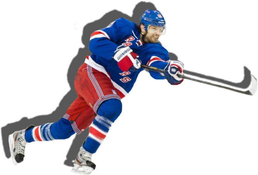 Carl Hagelin & Ryan Mcdonagh Scored Two Gwg's Each, - New York Rangers Player Png (970x622), Png Download