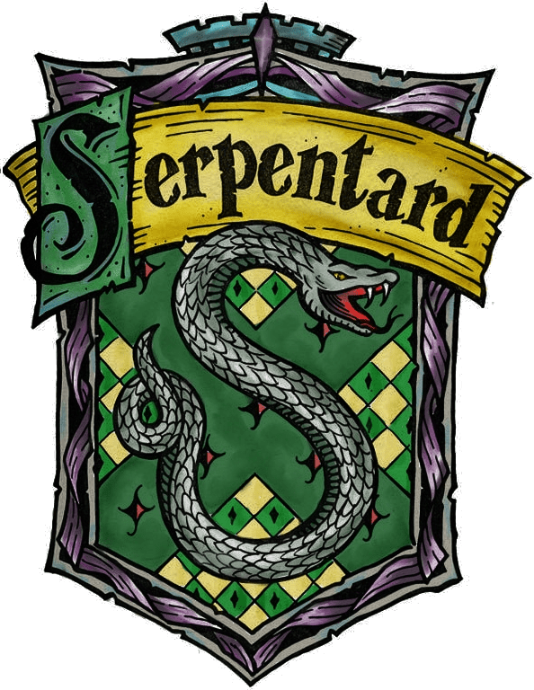 Blason Harry Potter Serpentard (594x768), Png Download