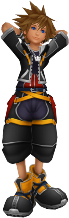Kingdom Hearts 2 Sora Png Png Free - Sora Kingdom Hearts Comparison (400x798), Png Download