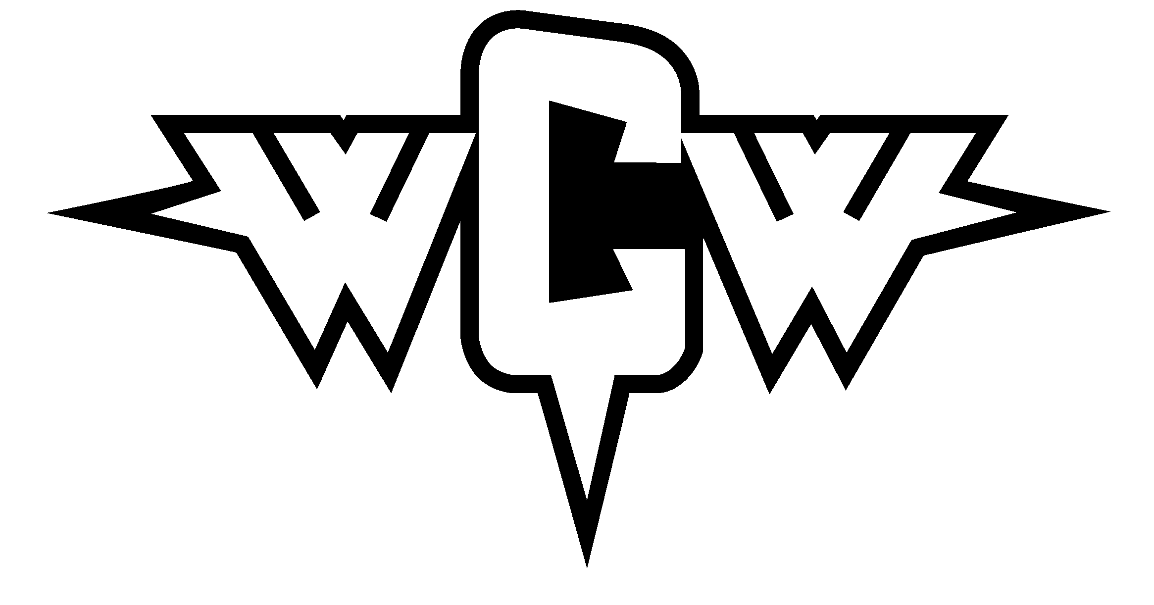 Wcw Logo Black And White - Wcw Logo White And Blck (2400x2400), Png Download
