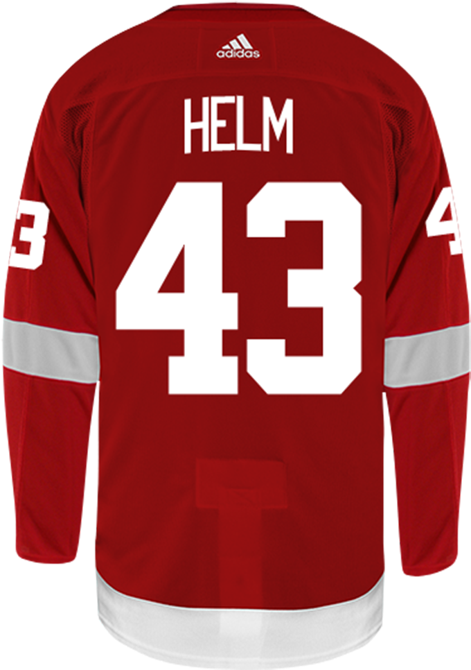 Darren Helm Autographed 08 Cup Detroit Red Wings Jersey (910x1000), Png Download