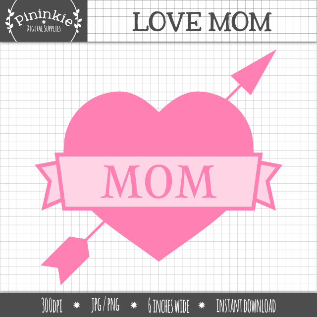 Free Love Mom Mother S Clip Art - Mother's Day (640x640), Png Download