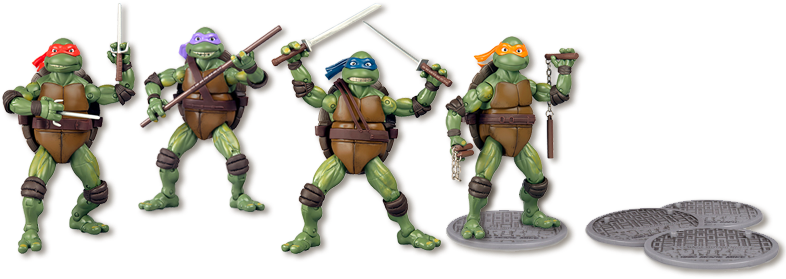 Sewer Squad Members Are Responsible For Processing, - Teenage Mutant Ninja Turtles Leo Classic Movie Figure (789x302), Png Download