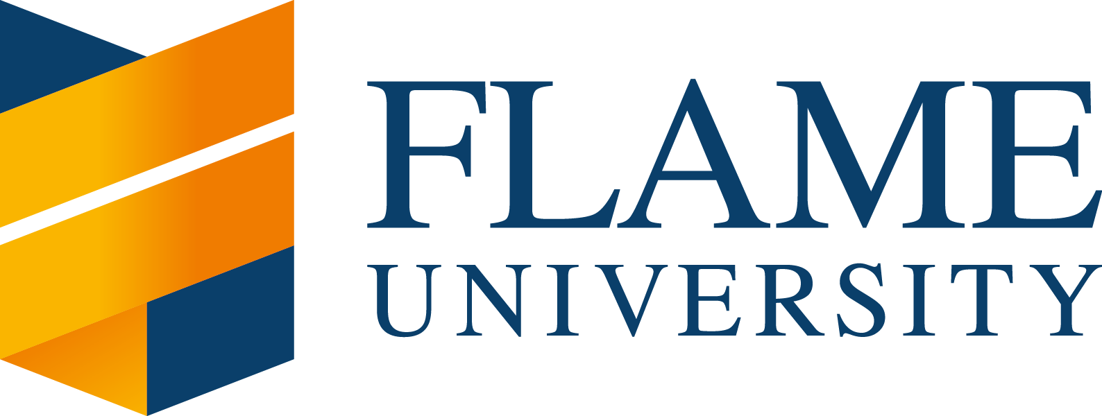 Flame University Pune Logo (1588x600), Png Download