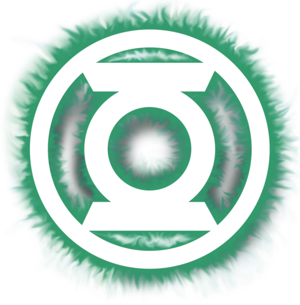 Green Lantern Green Flame Logo Men's Long Sleeve T-shirt - Trevco Green Lantern-green Flame Logo Junior V-neck (590x600), Png Download