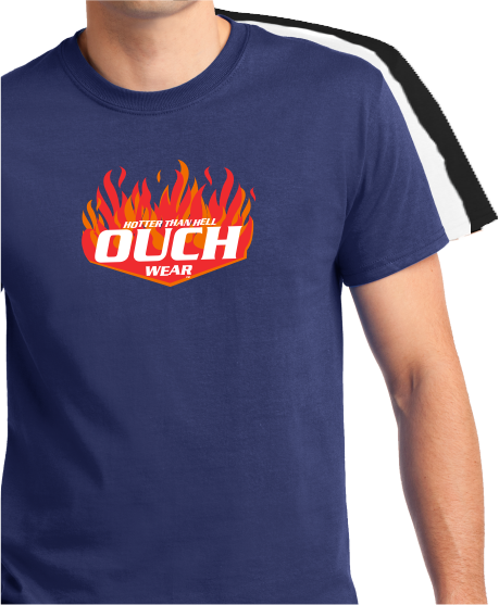 Ouchwear™ Flame Logo - Gildan 2000 Ultra 100 Percent (459x557), Png Download