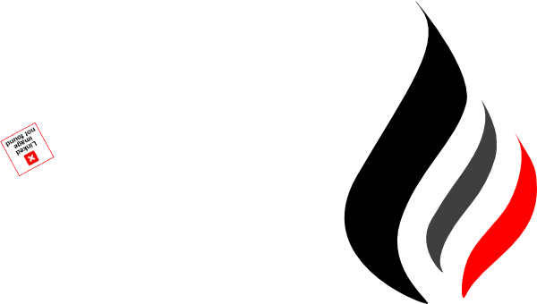 Flame Logo Png Download - B&w Clipart Logo (600x340), Png Download