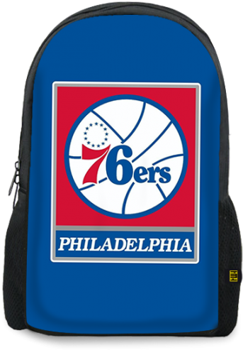 Philadelphia 76ers Printed Backpacks - Philadelphia 76ers Logo Font (600x600), Png Download