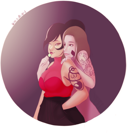 Naruto Femslash Week - Cartoon (500x511), Png Download