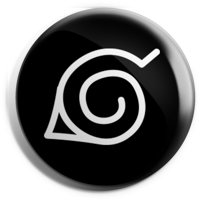 Naruto Symbol Badge Magnet - Citroen Kit De 4 Cabochons Pour Roues Aluminium Noir (1024x1024), Png Download