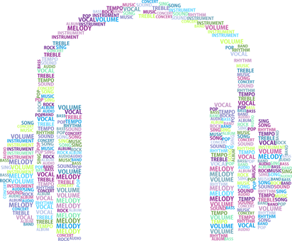 Abstract Art Audio Aural Ear Headphones He - Music Headphones No Background (412x340), Png Download