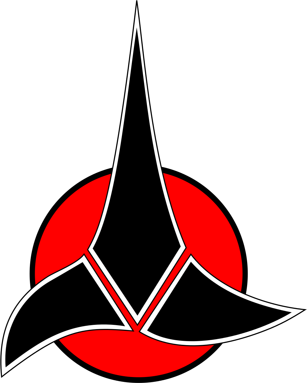 Wikipedia Clipart Freeuse Stock - Klingon Emblem (1200x1382), Png Download