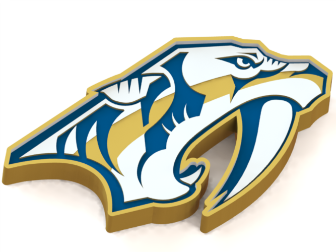 Nashville Predators Logo 3d Print - Nashville Predators Logo (667x500), Png Download