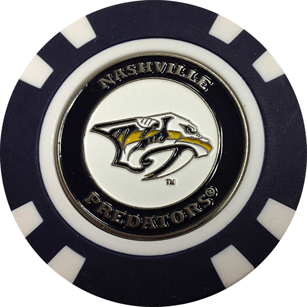 Golf Ball Marker Nhl Nashville Predators - Nashville Predators 3-pack Poker Chip Golf Ball Markers (1000x999), Png Download