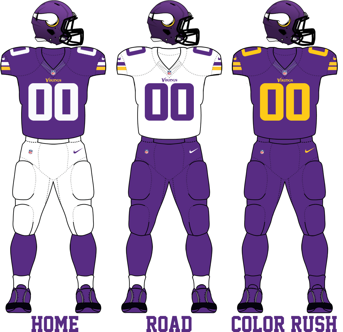 Minnesota Vikings 2016 Uniforms - Minnesota Vikings Uniforms 2017 (1242x1150), Png Download