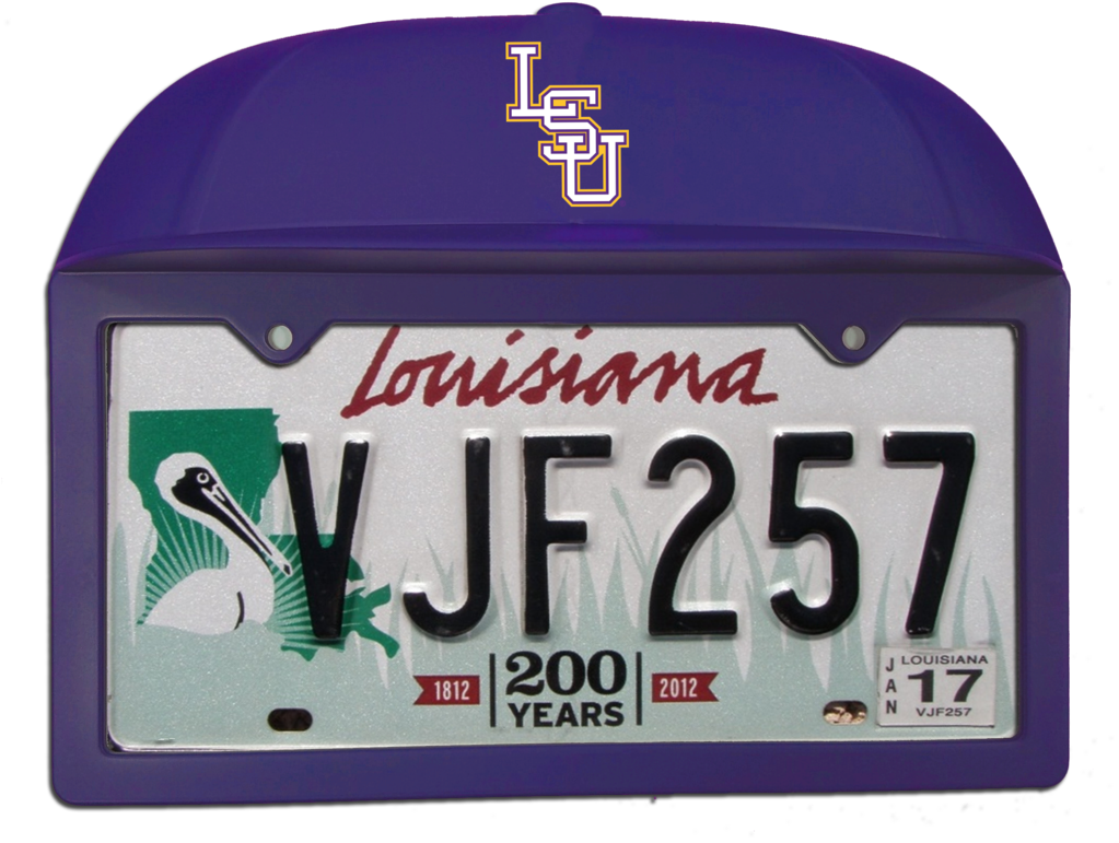 Lsu Louisiana State University Baseball Car Cap - Hunter Louisiana Novelty Metal License Plate Lp-6194 (1024x796), Png Download