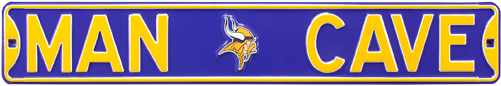 Minnesota Vikings “man Cave” Authentic Street Sign - Pittsburgh Steelers Man Cave Sign (500x500), Png Download