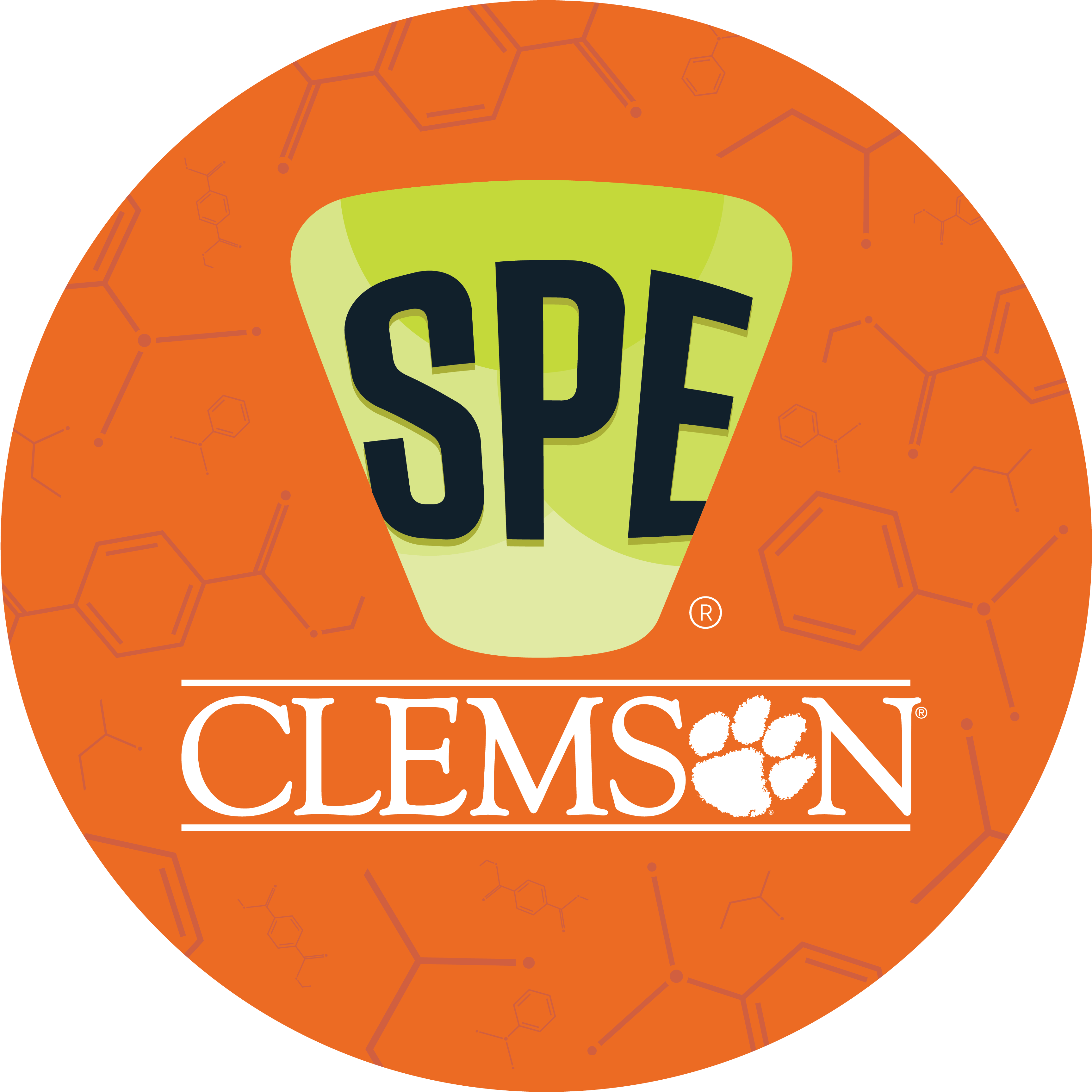 Welcome To The Clemson University Society Of Plastics - Clemson 13.5" Vinyl Decal (3451x3490), Png Download