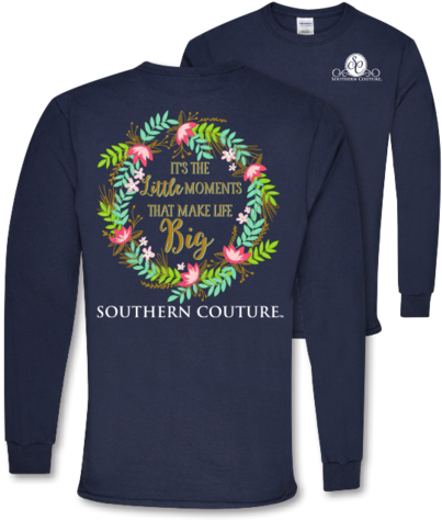 Southern Couture Preppy Little Moments Long Sleeve - Expressyourselfbysta Southern Couture, Fabulous Flamingo, (429x480), Png Download