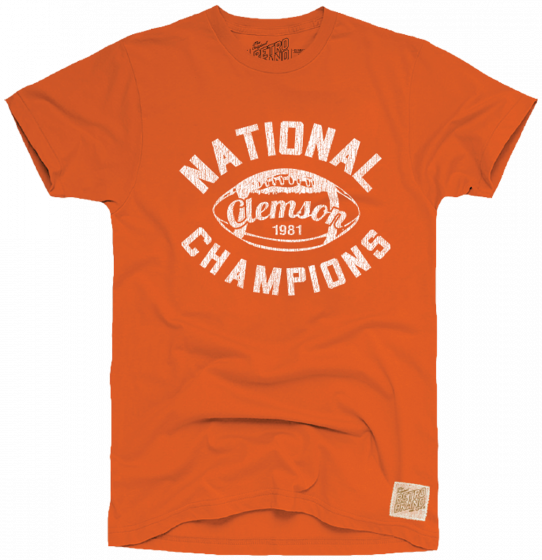Clemson 1981 National Champions Men's Tee - T-shirt (542x560), Png Download