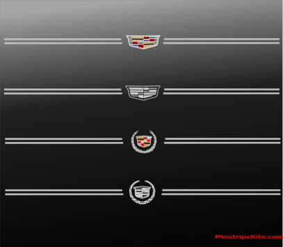 Cadillac Logo Emblem Pinstripe Kit - 2017 Cadillac Escalade With Pinstripes (407x355), Png Download