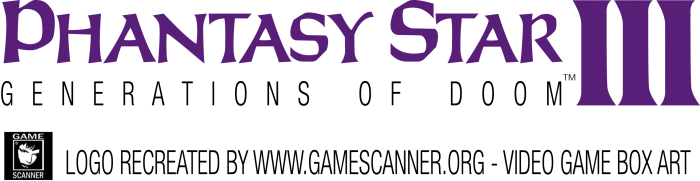 Phantasy Star Iii Generations Of Doom Logo Comments - Phantasy Star Iii: Generations Of Doom (700x181), Png Download