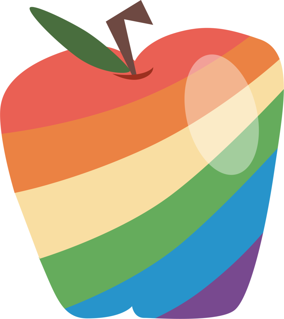 Vector Apple Background - Rainbow Apple Cutie Mark (911x1024), Png Download
