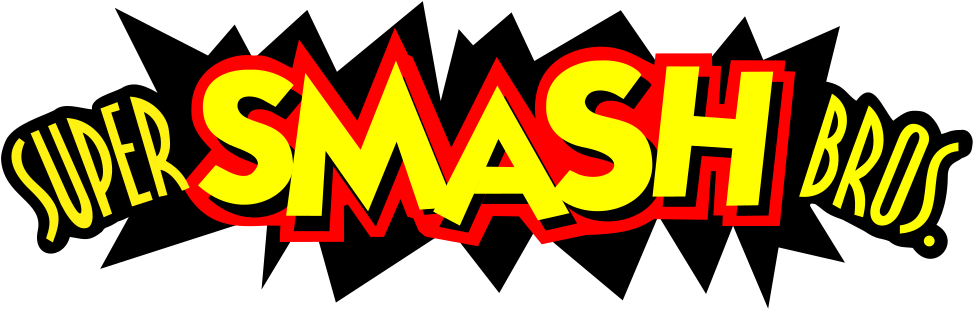 Super Smash Bros 64 Logo - Super Smash Brothers Deluxe (974x315), Png Download