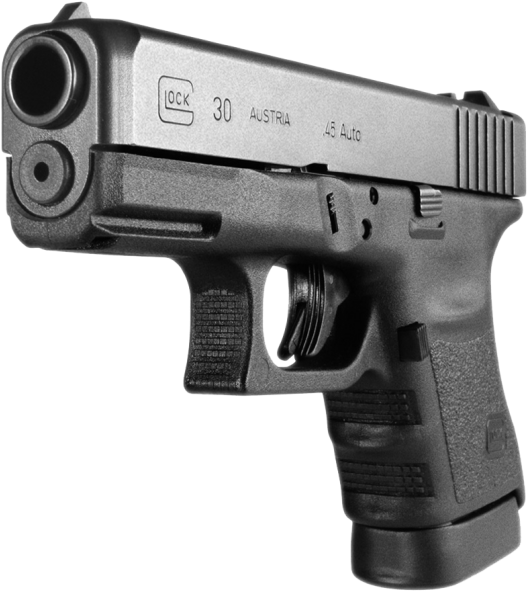 Drawn Pistol Glock 30 - Glock 38 (537x600), Png Download